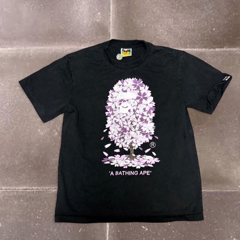 Bape sakura t shirt black